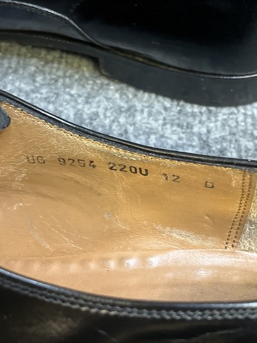 Ferragamo Black Leather Oxford Cap Toe Men's Dress Shoes - 12 D - Picture 8 of 14