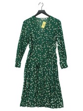 Uniqlo Wrap Midi Dress UK10 in Green