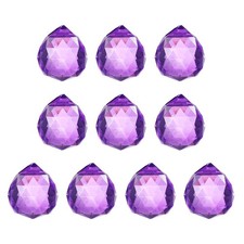 10 Pack 33mm / 1.3Inch Crystal Ball Prisms, Crystal Purple