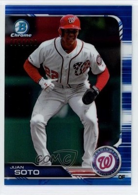 2019 Bowman Chrome Blue Refractor /150 Juan Soto #44 19n6