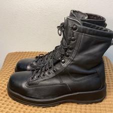 US Military Leather Combat Boots Vibram Sole Men's Sz 10.5 R Black Lace Up