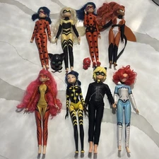 Miraculous Ladybug Figure Lot Of 10 8 Dolls And 2 Characters