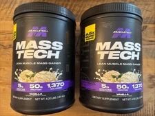 Mass Tech Protein Powder, Vanilla, Muscle-fueling creatine 4 lb X 2! Exp 1/2027