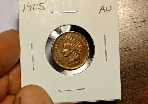1905 Indian Head Cent High Grade AU Cleaned