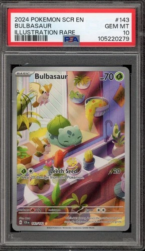 Pokemon Bulbasaur Stellar Crown Illustration Rare #143 PSA 10 Gem Mint