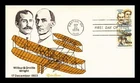 Dr Jim Stamps 31C Air Mail Wright Bros Aviation Pioneers Pair Tudor House Fdc