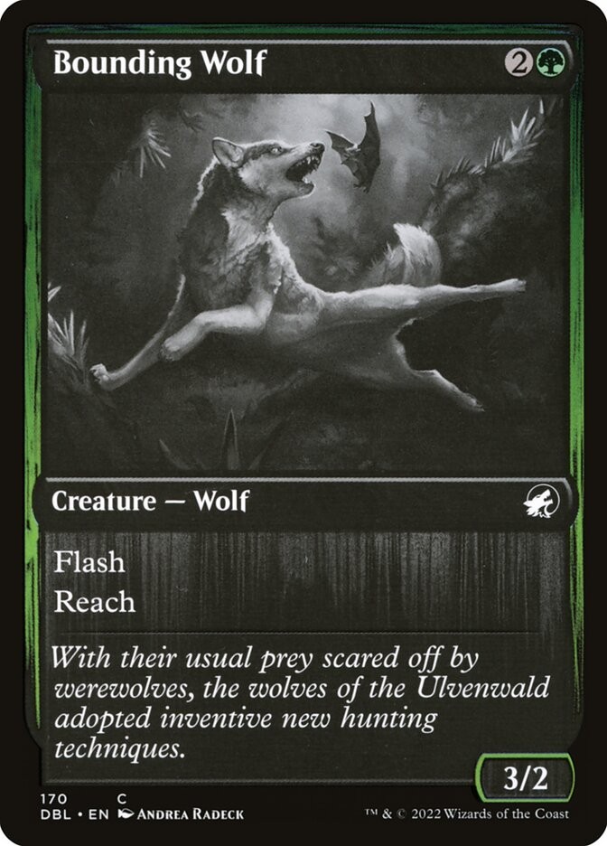 MTG Magic the Gathering Bounding Wolf (170/633) Innistrad Double Feature NM