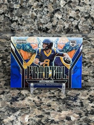 2025 Panini Prizm Black - Nicco Marchiol #25 - Fractal Blue Color Match /199