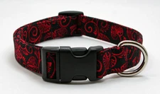 Valentine Vine of Love Dog Collar Adjustable Handmade Custom Designer
