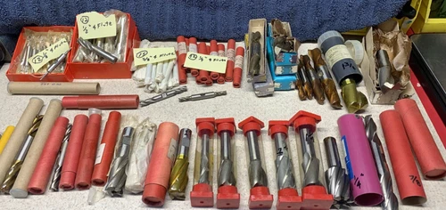 Lot of 80 HSS End Mills, 1-1/4" & Smaller NEW OLD STOCK Bridgeport Mill
