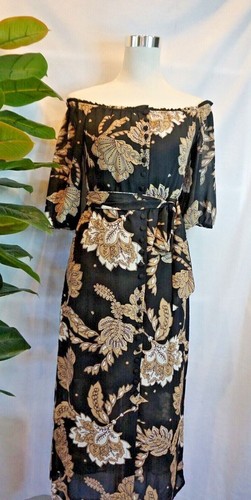 BARDOT Jessa Paisley Print Maxi Dress Sz 6 Black BNWT Party Cocktail Gypsy Boho - Picture 4 of 11