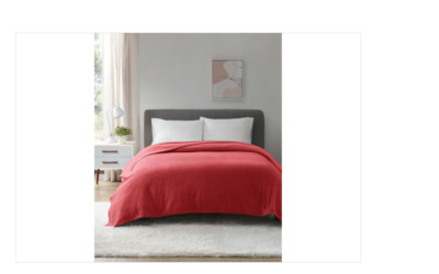 Home Design Easy Care Year-Round Soft Fleece Blanket, King,
