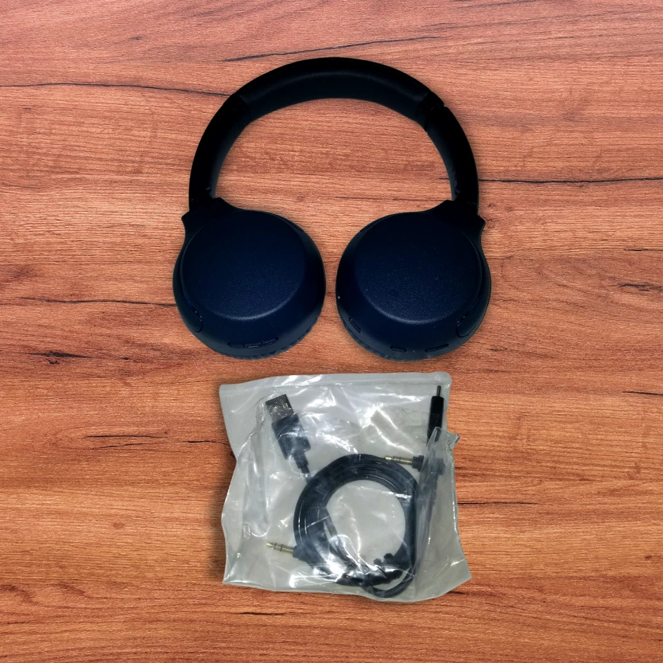 Auriculares de diadema inalámbricos sobre la oreja AZUL Sony WH-XB700l Foto 3 de 4