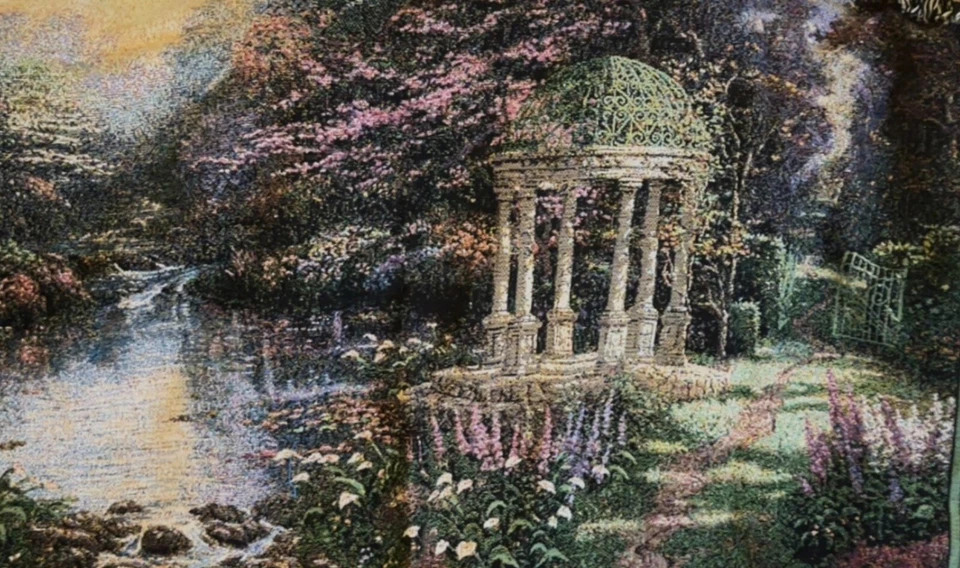 Thomas Kinkade El Jardín de la Oración Tapiz Manta 64x44 Foto 2 de 4