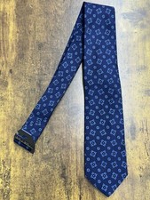 Brooks Brothers Tie With Light Blue Yellow Design 100 Silk Men's Necktie 58"