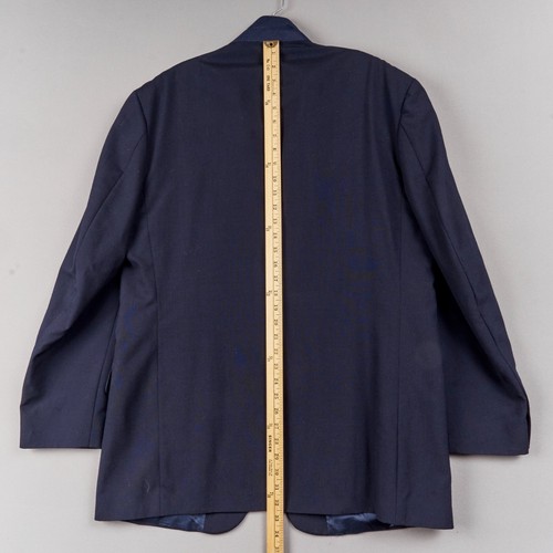 Lands’ End Navy Blue Wool Blazer Mens 44L Sport Coat Jacket Vintage 1990's - Picture 10 of 14