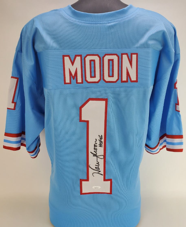 Warren Moon Autographed Signed Houston Oilers "HOF 06" / Custom Jersey (JSA) 