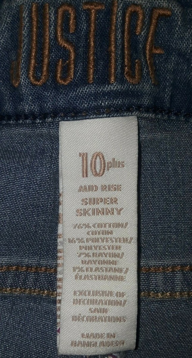 Justice Girls Mini Mom Sequin Denim Jeans, Sizes 6-18, Slim & Plus