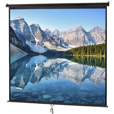 120" 1:1HD Diagonal Dimension Pull Down Projection Screen HD Movie Theater Black