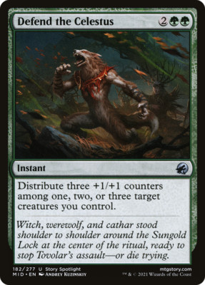 x1 Defend the Celestus MID MTG 182/277 UNCOMMON M/NM 1x