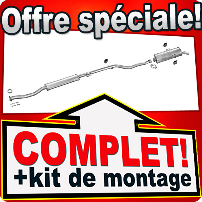Ligne de silencieux pour Citroën Saxo 1.5 D en acier aluminisé durable 1996-2004