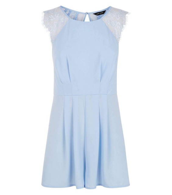 blue lace playsuit
