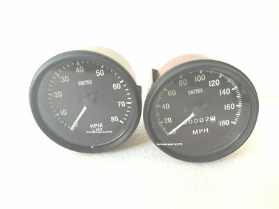Kit Jauges Smiths Replica 100mm - Speedo 0-180 Km/h & RPM 0-8000 - Pour Custom