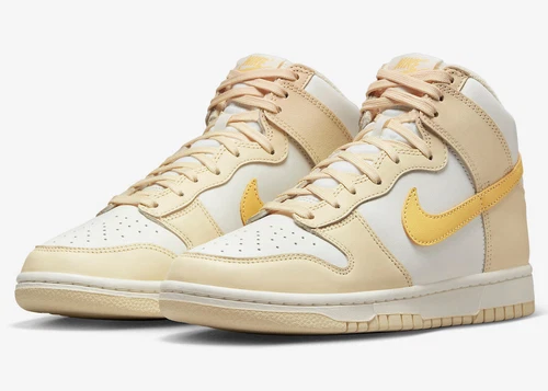Nike Dunk High Pale Vanilla Topaz Gold Sneaker Schuhe 44 US 10 DD1869-201 Gelb