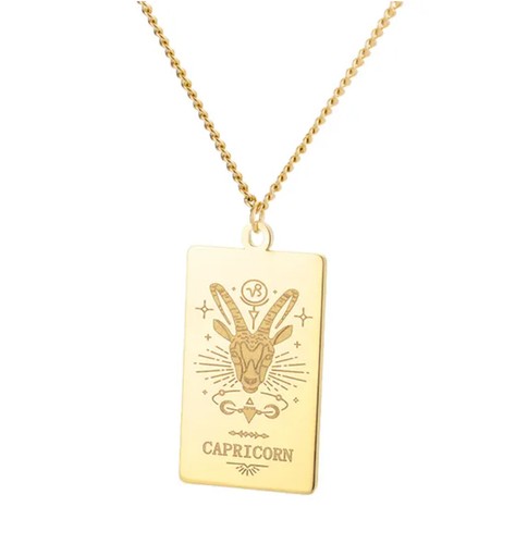 Horoscope Zodiac Pendant Necklace in Gold or Silver Spiritual Guidance Wisdom - Picture 4 of 48
