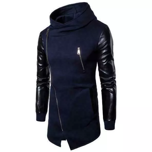 Asymmetric zip hotsell embellished panel coat