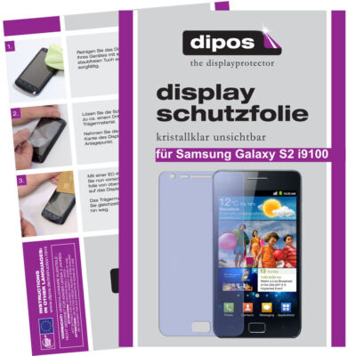 1x Schutzfolie für Samsung Galaxy S2 i9100  klar Display unsichtbar