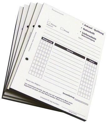 ANKAUF-QUITTUNG - GUTSCHRIFT - Goldankauf - DIN A5,SD, 3x30 BLATT (22736)