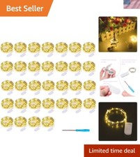 Waterproof 32 Pcs LED String Lights - 10 ft Warm White for Parties & Weddings