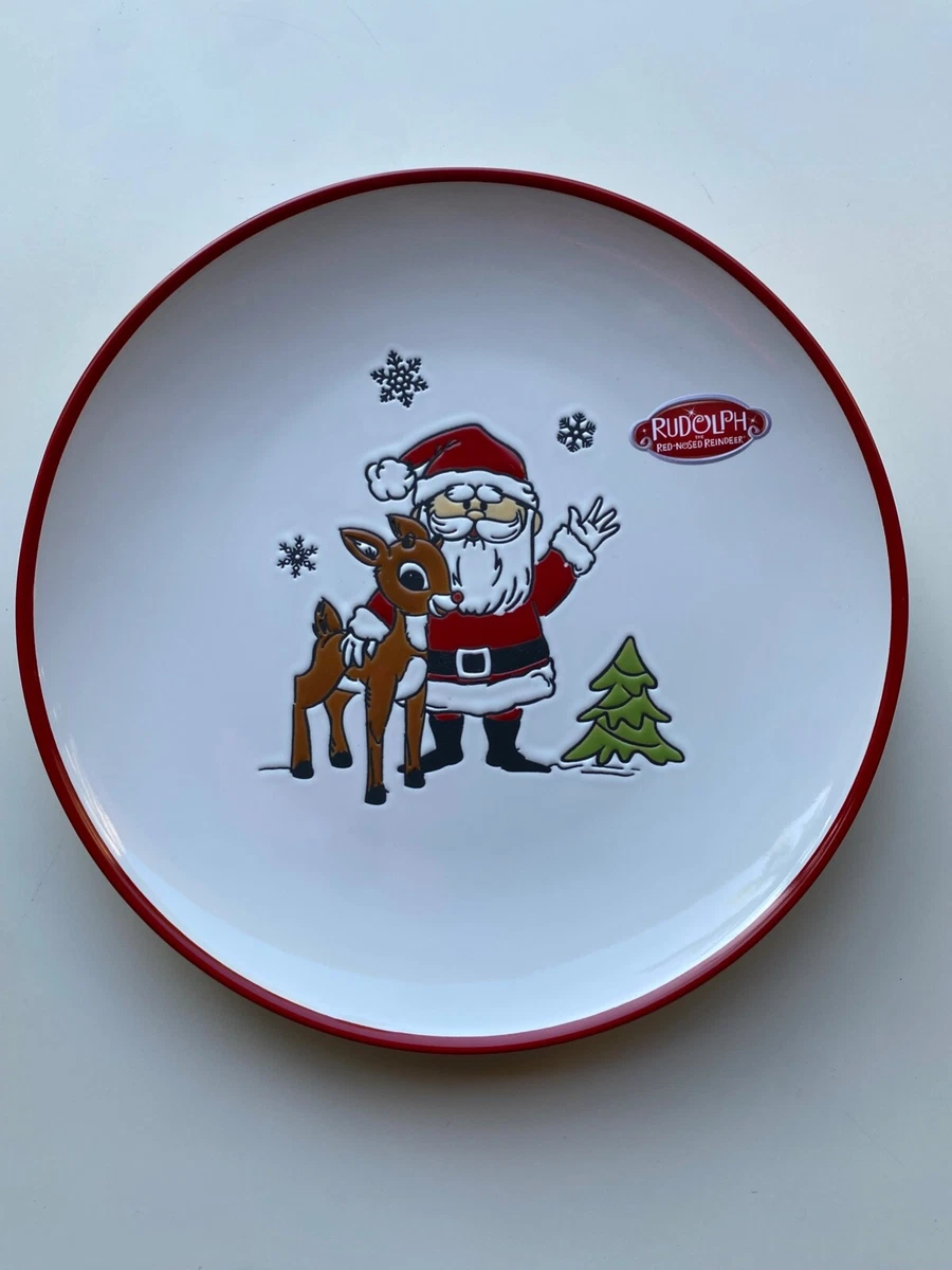 Santa and rudolph plate cheap