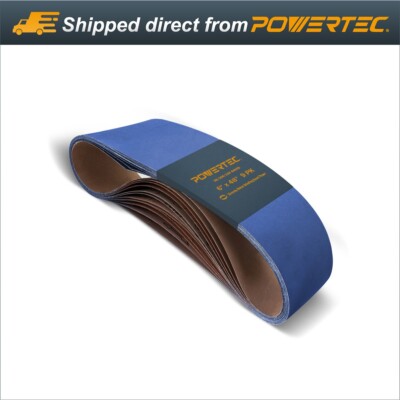 6x48'' Zirconia Sanding Belt Grit Assortment 3each of 36/100/120 Grit 9PK 464801Z