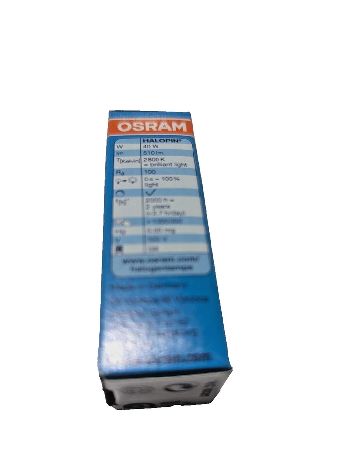 Osram 66740 120V Halopin G9 40 Watt Clear 66740 2700K 510lm Dimmable Lamp 4PK - Image 3 of 4