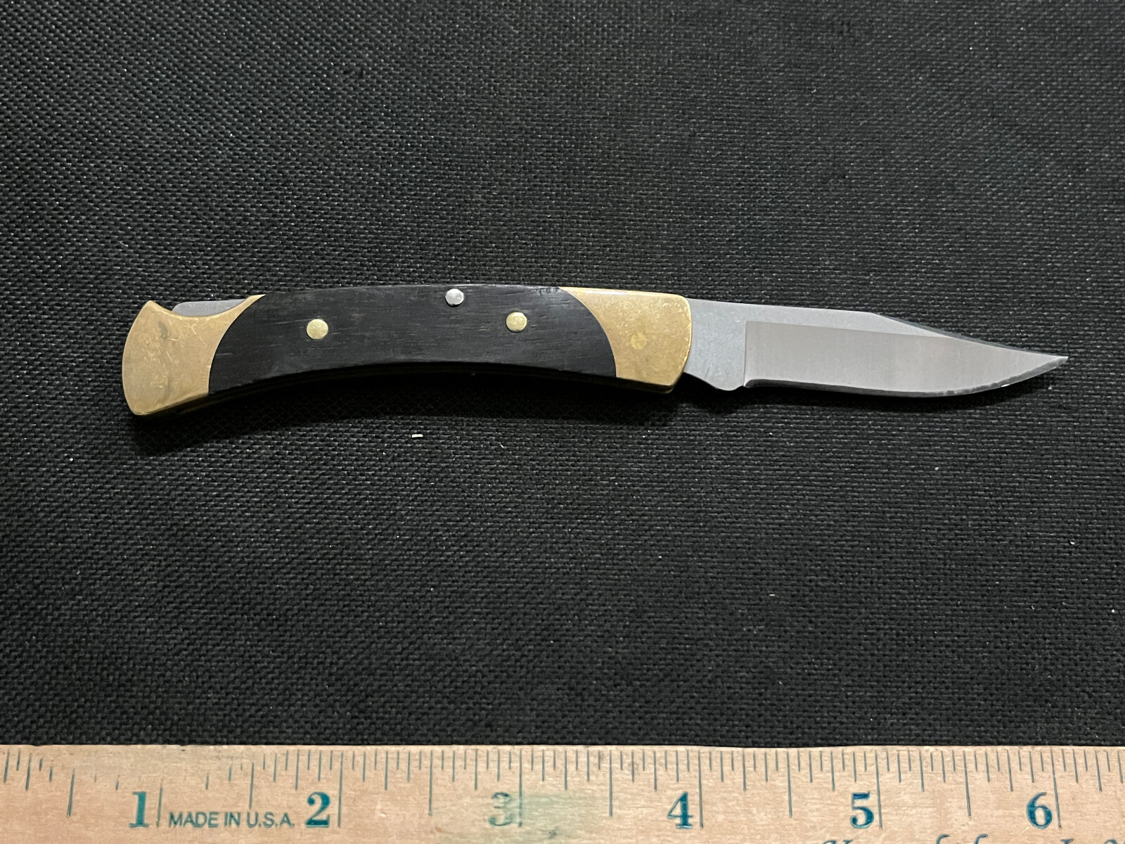 Buck 055 The 55™ Knife Genuine Ebony w/ Brass Bolsters USA eBay