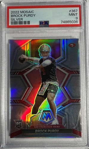 2022 Panini Mosaic Brock Purdy Silver Prizm RC Rookie Card PSA 9 Mint #367