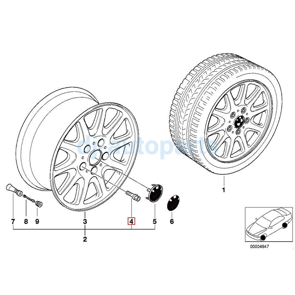 20x Tuercas de pernos de rueda para BMW X1 X5 545i 550i 320i 325i 330i 318i 120i M3 M5 Foto 2 de 4