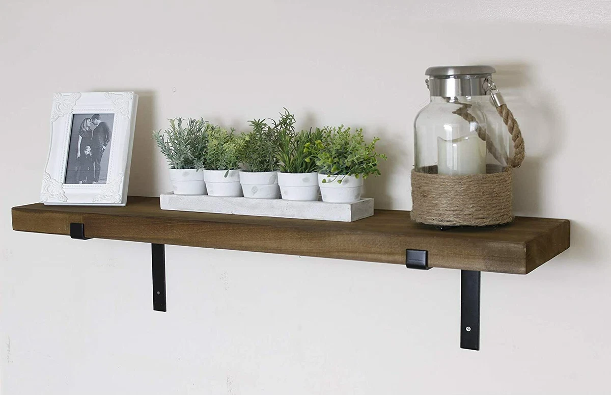 Large wood wall shelf deals