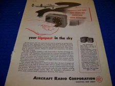 1946 ERCOUPE "ARC RADIO CORP."..1-PAGE SALES AD & PHOTO ON BACKSIDE (488NN)