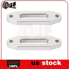 2Pcs Universal Aluminum Hawse Fairlead For Synthetic Winch Rope Lead Guide 4.8''