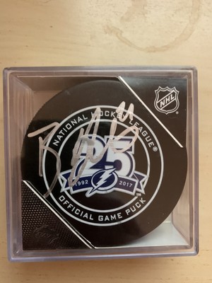 brayden point signed puck