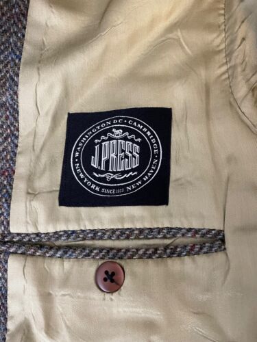 J. Cappotto sportivo uomo Press Harris tweed plymout taglia 43R multicolore spina di pesce - Foto 8 di 11