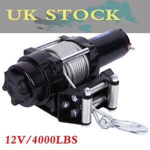 winch atv hoist 12v 4000lb recovery wireless trailer boat electric
