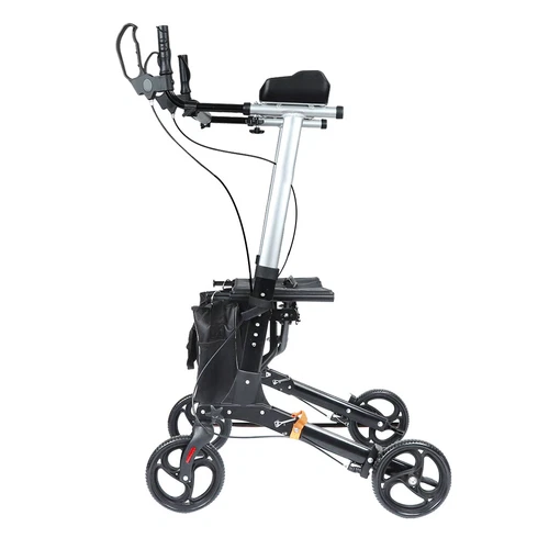 Upright Rollator Mobility Walker Folding Lightweight with Arm Support and Seat - Picture 13 of 13