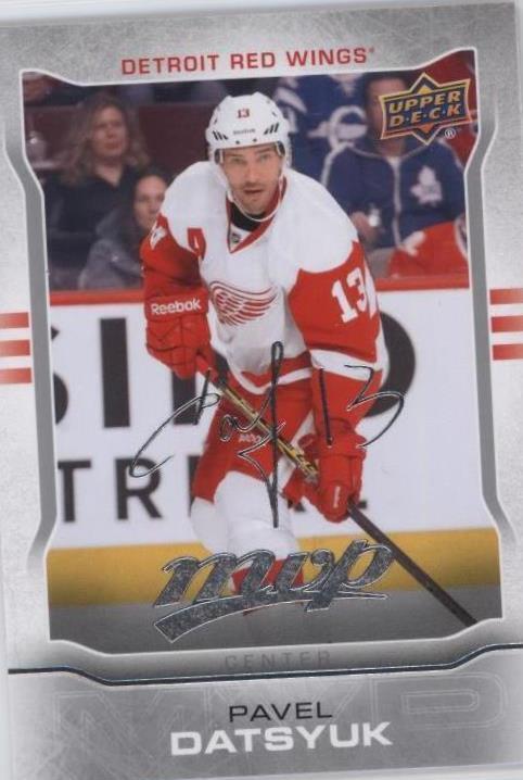 Pavel Datsyuk Sticker 2014-15 Upper Deck MVP - Pavel Datsyuk #289 Silver Script for sale ...