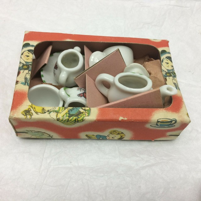 Vintage Child's Porcelain Toy Teapot Set Made in Japan Bird Design eBay