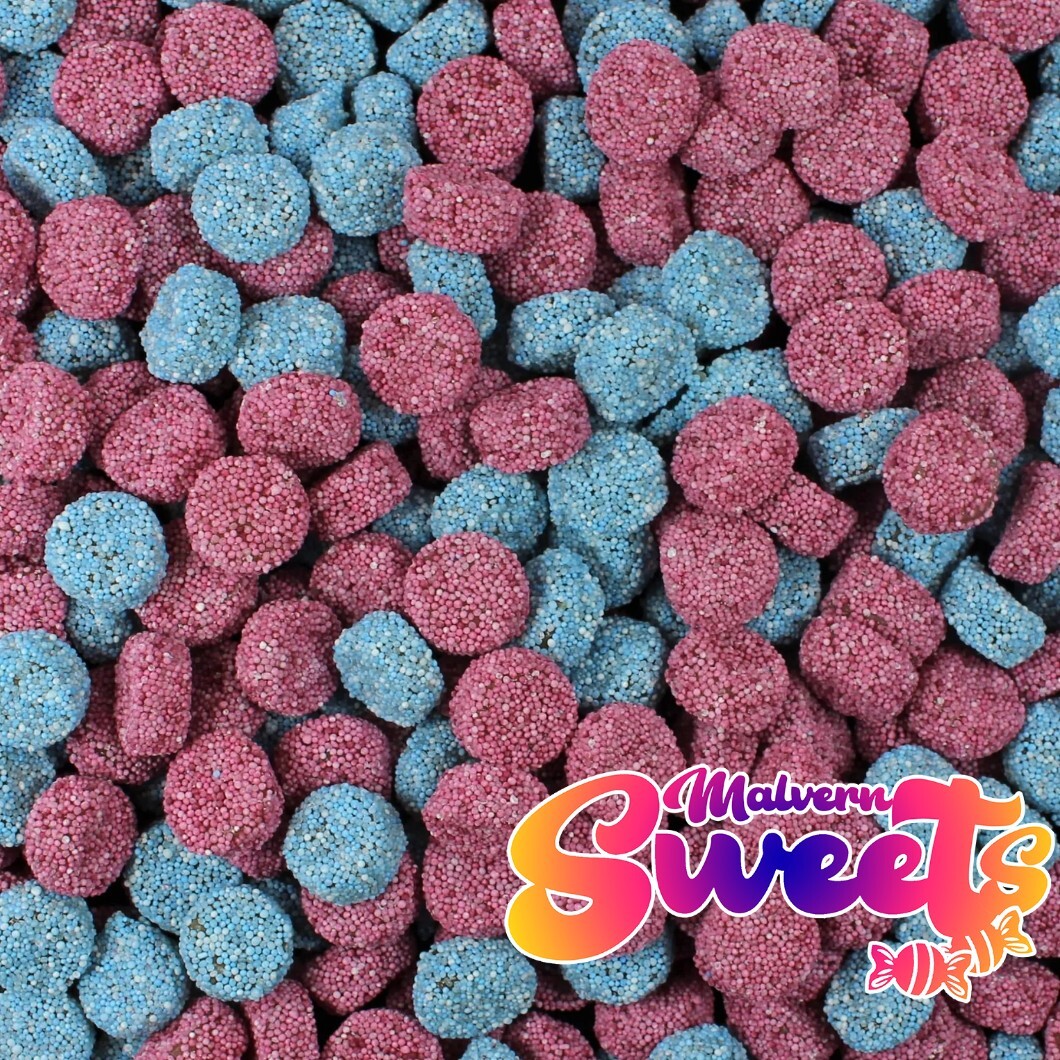 Jelly Buttons / Spogs Pink & Blue Aniseed Allsorts , Liquorice Retro