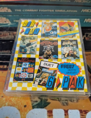 6 Pak Vol 1 (Elite 1990) Commodore 64 (Tape, Manual, Box) 8-bit classic-game